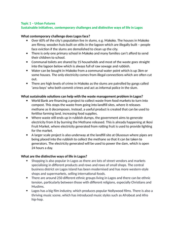 GCSE Geography OCR B Paper 2 Grade 9 Revision Notes