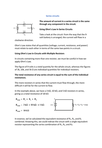 series circuit calculations step by step example