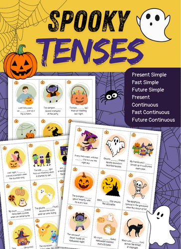 Spooky Tenses: A Halloween Adventure with Simple and Continuous Tenses.