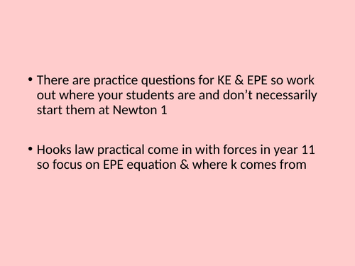 Energy KS4- Entire Unit and Workbook