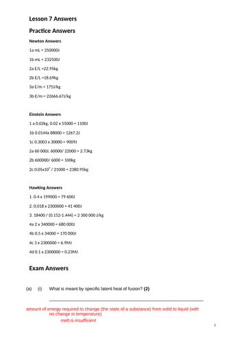 Particle Model Unit - Triple Science