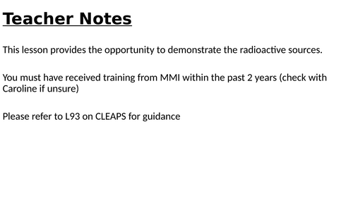 KS4 Physics Combined Science - Radioactivity Unit