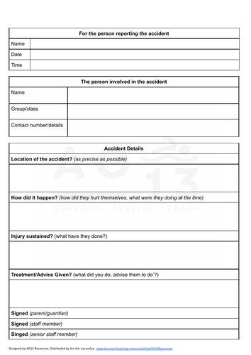 Accident Form Template- pdf