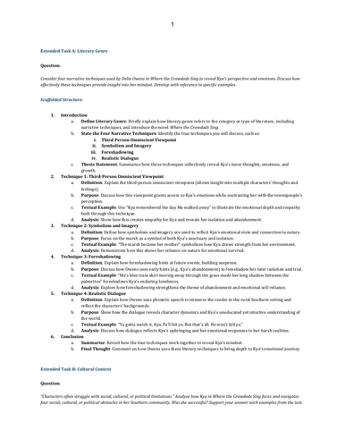 Comprehensive Study Guide for Chapter 1-9 Where the Crawdads Sing