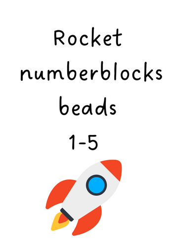 Rocket Numberblocks Bead Activity Mat