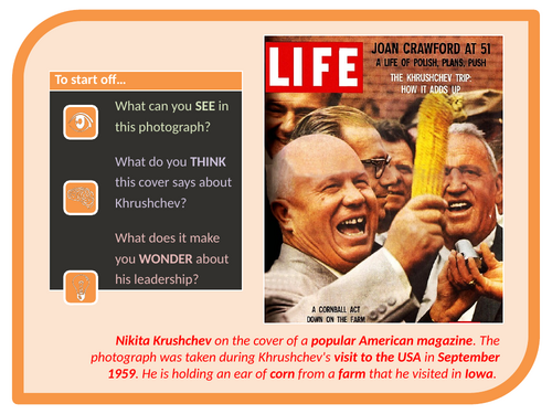 GCSE History - The cold war - including the 3 crisis. 12 lessons