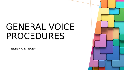 Radio General Voice Procedures - NCFE level 2 public Services