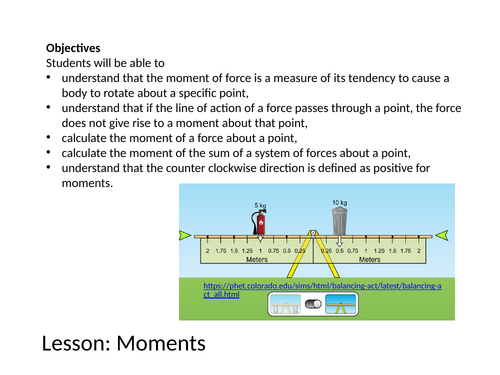 Moment - GCSE and A-level