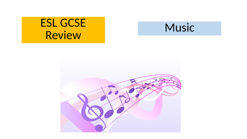 ESL GCSE - Music review | Teaching Resources