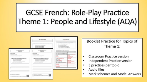 Role-Play Practice Theme 1- GCSE French