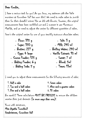 Cookie's Cake Calculations