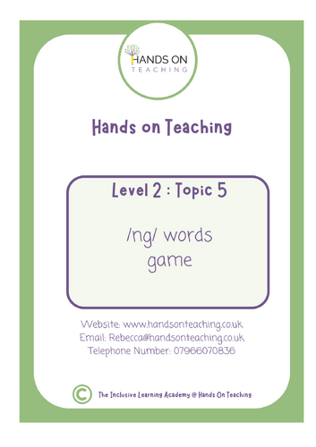 Topic 5 Multisensory Assimilation NG Game  Hands on Teaching