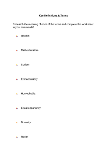 NCFE Level 3 Uniformed Services - Unit 4 Equality, diversity and inclusion