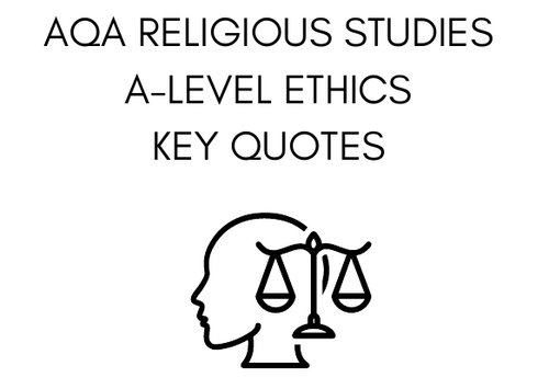 AQA RS A Level Ethics printable postcards