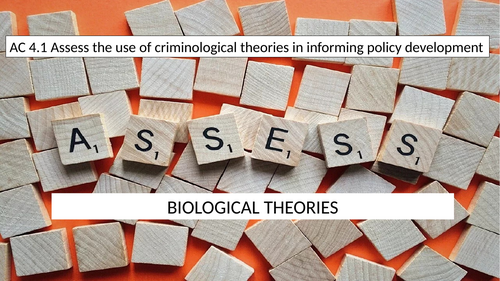 Criminology L3 WJEC UNIT 2 AC 4.1 Biological Theory & Policy Development