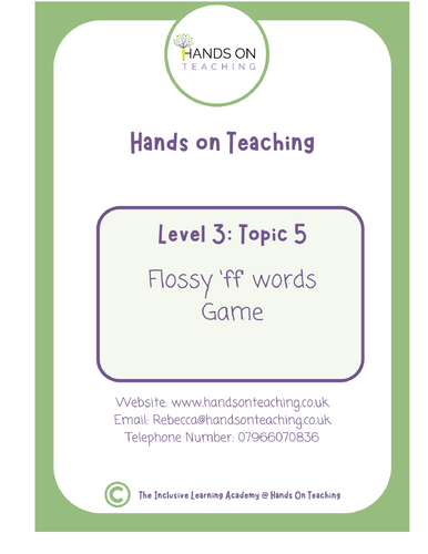 Topic 5 Flossy FF Words Game  Hands on Teaching