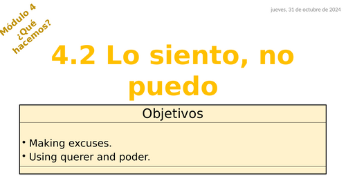 Viva 2 - Module 4.2 Lo siento, no puedo