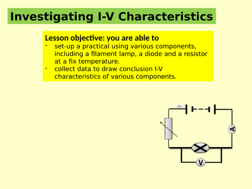 Investigating I-V Characteristics