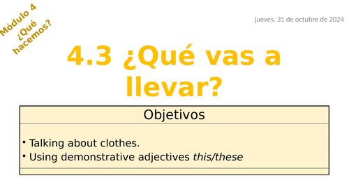 Viva 2 - Module 4.4 ¿Que vas a llevar?