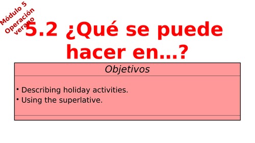 Viva 2 - Module 5.2 ¿Que se puede hacer en...?