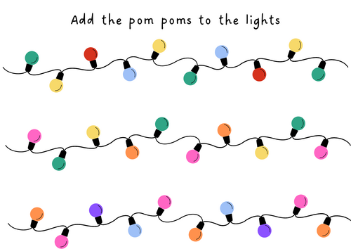 Christmas Lights Fine Motor