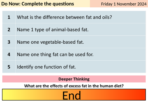 Fats and Oils