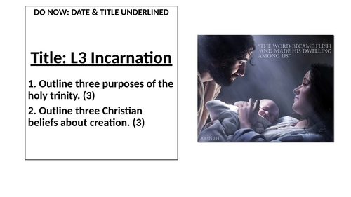 The Incarnation - Edexcel Spec B GCSE - Christian Beliefs