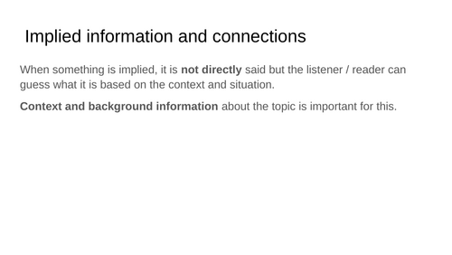 Scaffold to identify implicit information