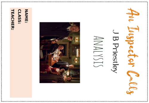An Inspector Calls- Analysis Booklet