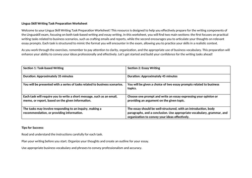 Linguaskill Exam - Comprehensive Revision Worksheet!