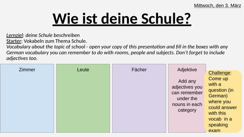 AQA GCSE School 2026 lesson pack