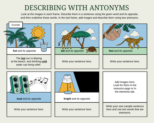 Synonyms and Antonyms