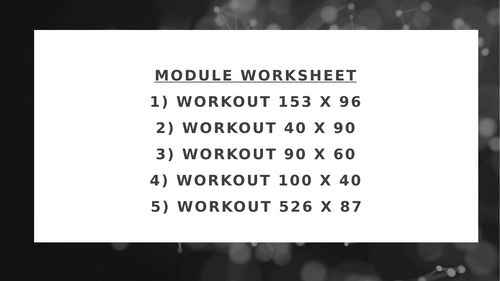 MODULE WORKSHEET 3