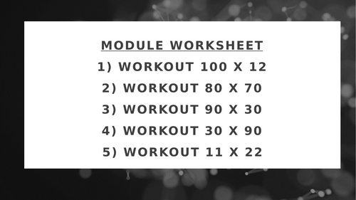 MODULE WORKSHEET 4