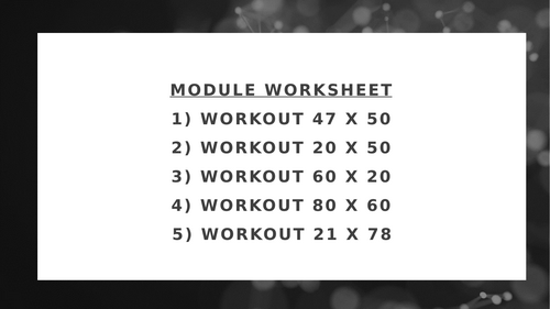 MODULE WORKSHEET 5