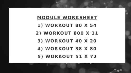 MODULE WORKSHEET 22