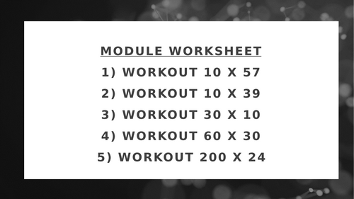 MODULE WORKSHEET 23