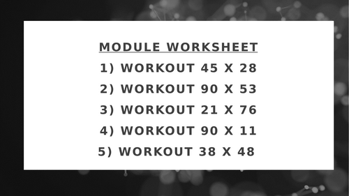 MODULE WORKSHEET 26