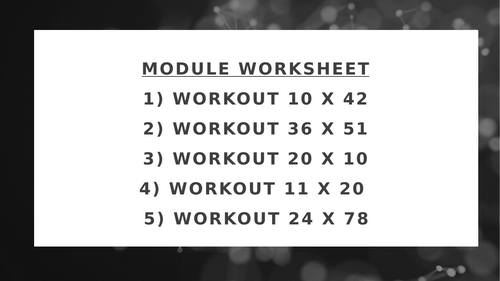 MODULE WORKSHEET 27