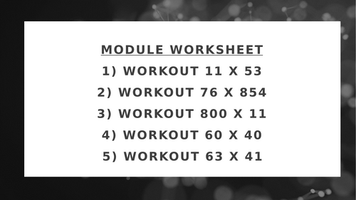 MODULE WORKSHEET 28