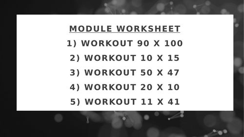 MODULE WORKSHEET 38