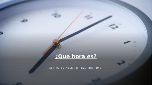 Que hora es? - Spanish - Time - S1