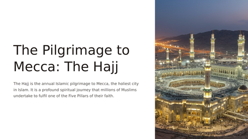 Hajj The Pilgrimage to Mecca - Assembly