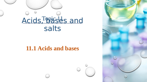 Acids, bases and salts (IGCSE)