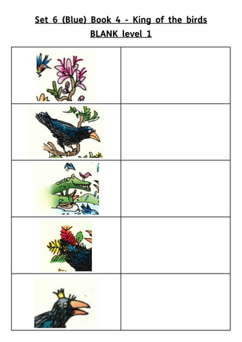 RWI Set 6 (Blue) Book 4 - King of the birds resources