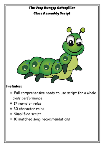 The Very Hungry Caterpillar Class Assembly Show Script - Ready to Use