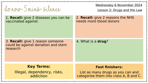 PSHE-KS3- Drugs and the Law