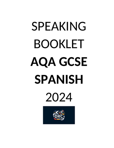 2024 AQA GCSE Spanish - SPEAKING BOOKLET