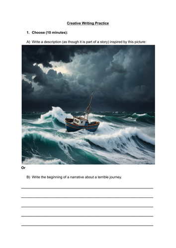 Creative Writing Lesson Cover English