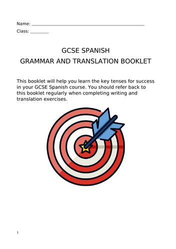 GCSE Spanish Grammar Booklet